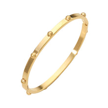 Load image into Gallery viewer, Stainless Steel Bubble Hinged Bangle Bracelet
