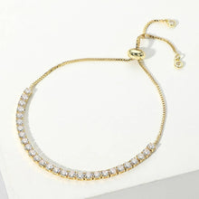 Load image into Gallery viewer, Stainless Steel Round CZ Tennis bracelet
