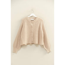 Load image into Gallery viewer, Button-Front Ribbed Sweater Cardigan
