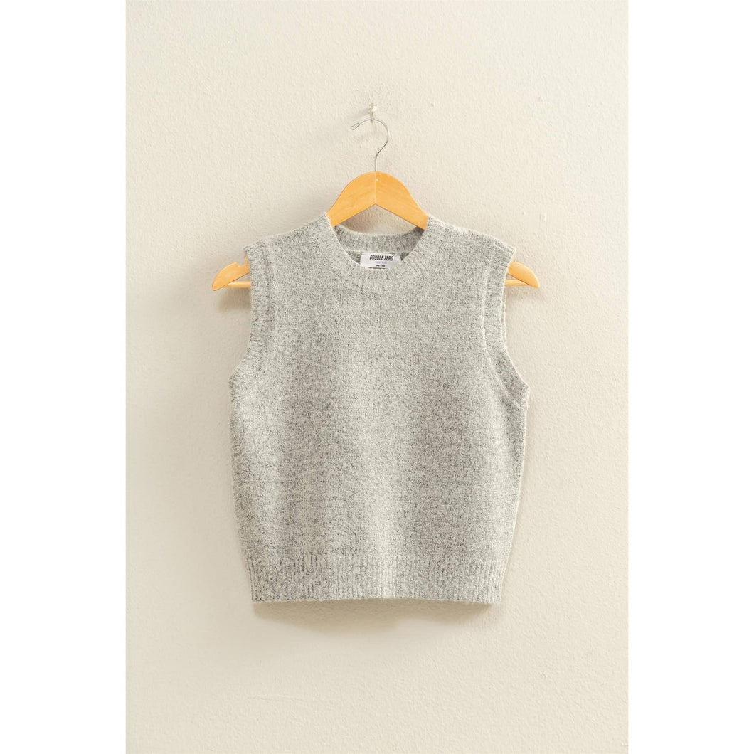 Sleeveless Crew Neck Knit Top