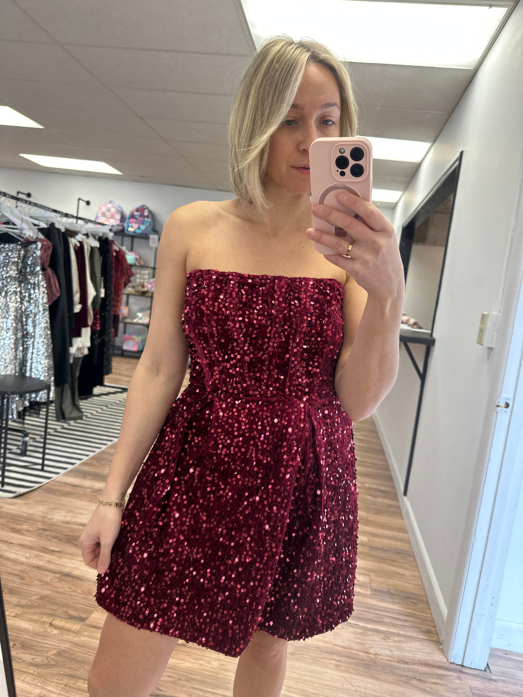 sequin mini dress