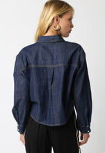 Load image into Gallery viewer, Avery Cropped Denim Shirt
