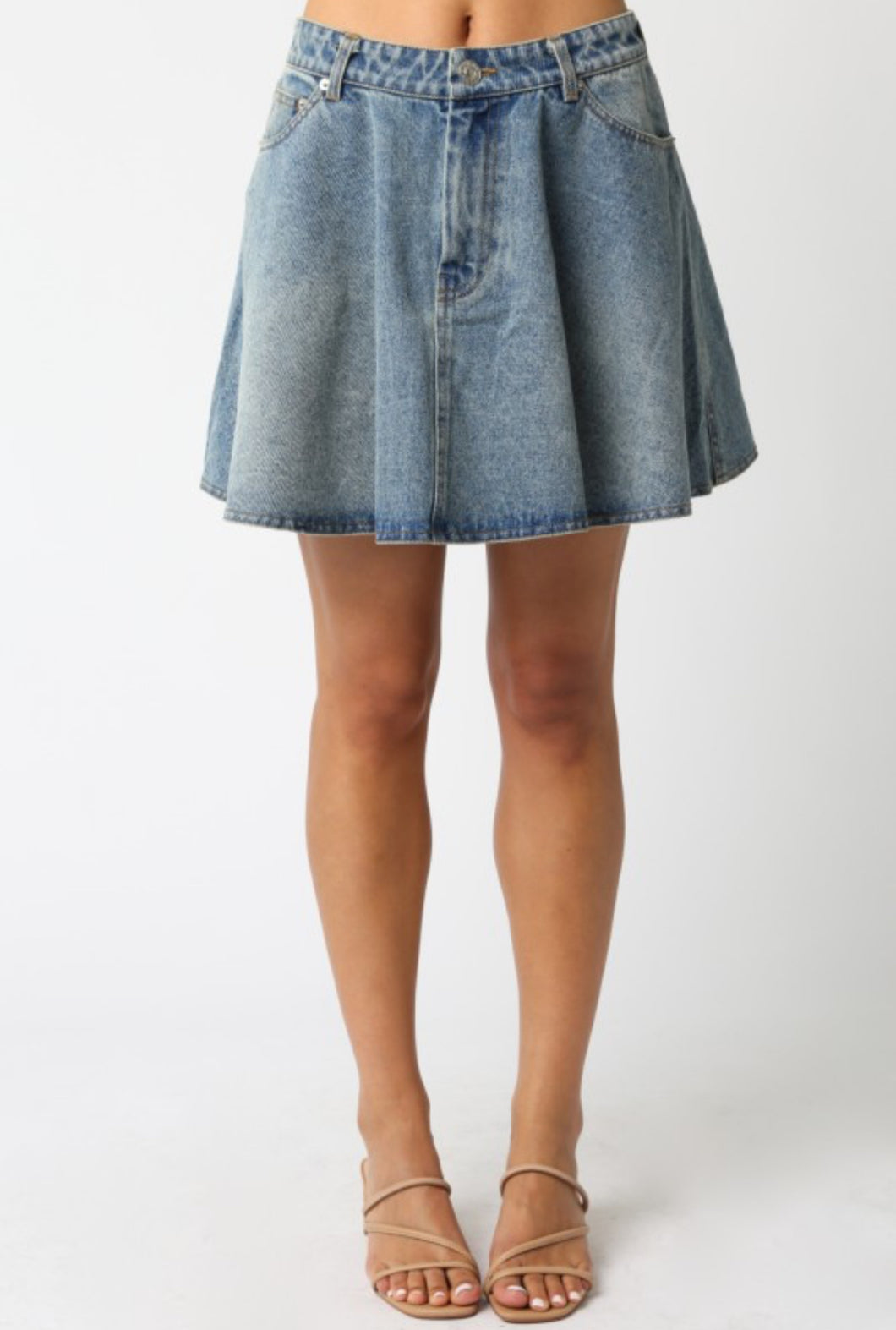 Classic A-Line Denim Skirt