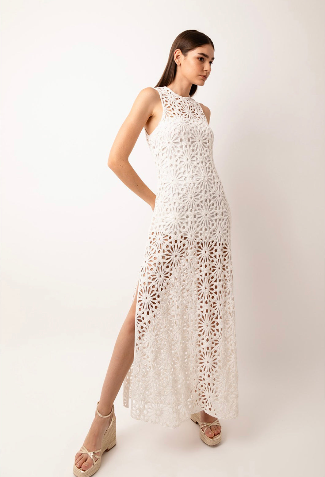 Sorrento crochet maxi dress