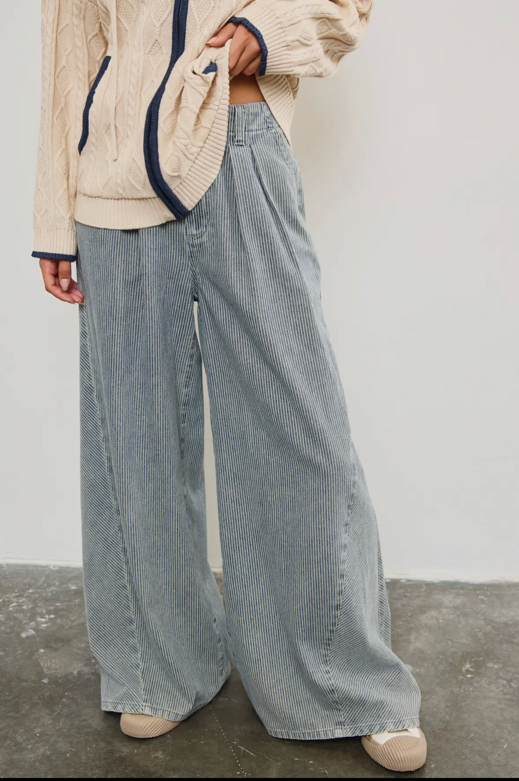 Wide leg denim