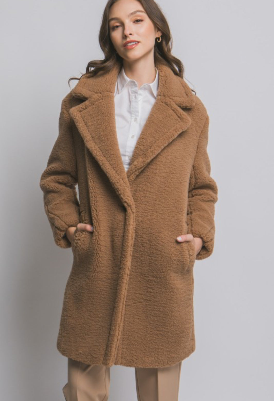 The Cozy Camel Teddy Coat