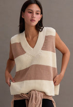 Load image into Gallery viewer, Sophia – Striped Knit Sweater Vest

