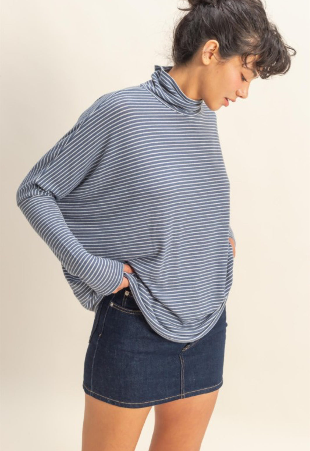 Chloe Striped Turtleneck
