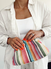 Load image into Gallery viewer, Colorful stripe clutch
