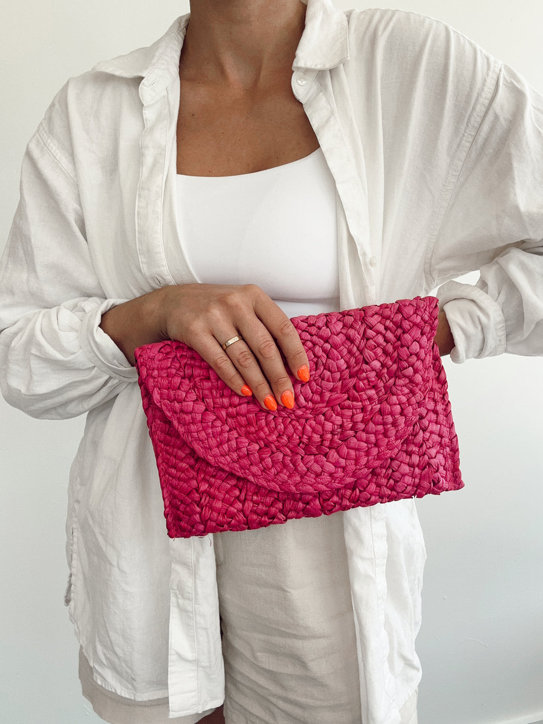 Pink clutch