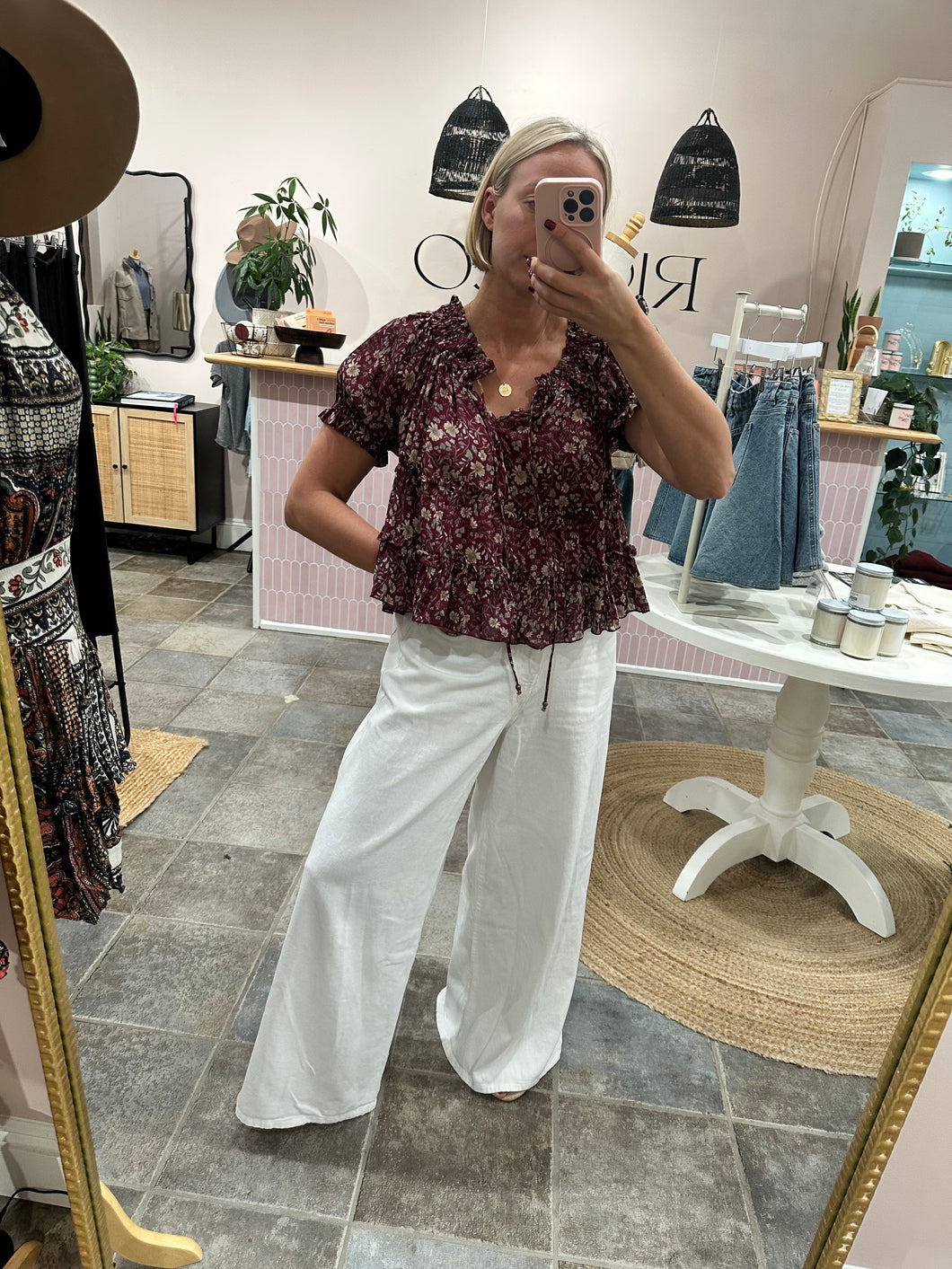 Aria Smocked Floral Top