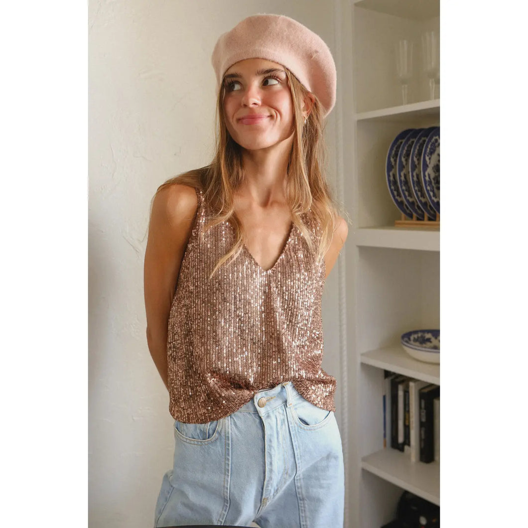 Shining Star Top ( Rose Gold)