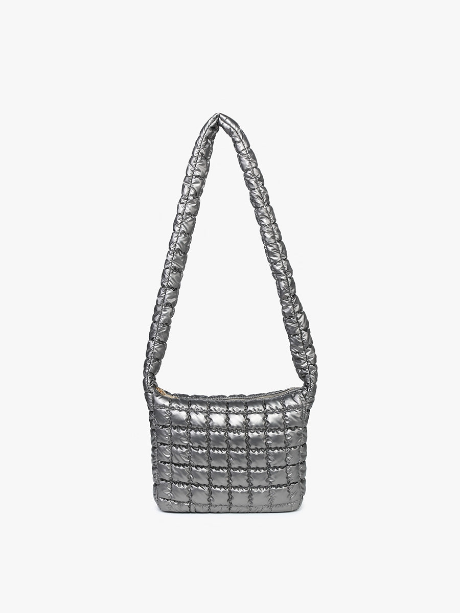 Katie Nylon Puffer Crossbody (metallic)