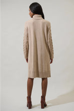 Load image into Gallery viewer, Raven Cable Knit Sweater Midi Dress
