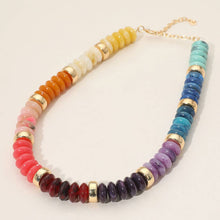 Load image into Gallery viewer, Chunky Resin Disc Beaded Necklace
