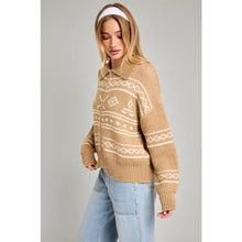 Load image into Gallery viewer, Aztec Zip Up Sweater Jacket
