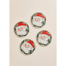 Load image into Gallery viewer, Jolly Santa Coasters - Set of 4
