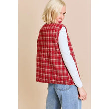 Load image into Gallery viewer, plaid vest
