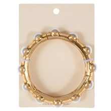 Load image into Gallery viewer, Round Pearl Pointed Stretch Bracelet

