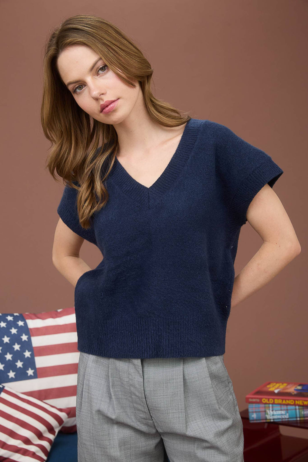 Nora V-Neck Knit Top