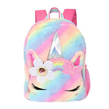 Load image into Gallery viewer, Miss Gwen Unicorn Ombre Plush Large Backpack
