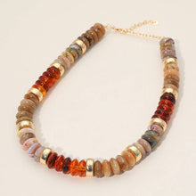 Load image into Gallery viewer, Chunky Resin Disc Beaded Necklace
