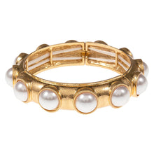 Load image into Gallery viewer, Round Pearl Pointed Stretch Bracelet

