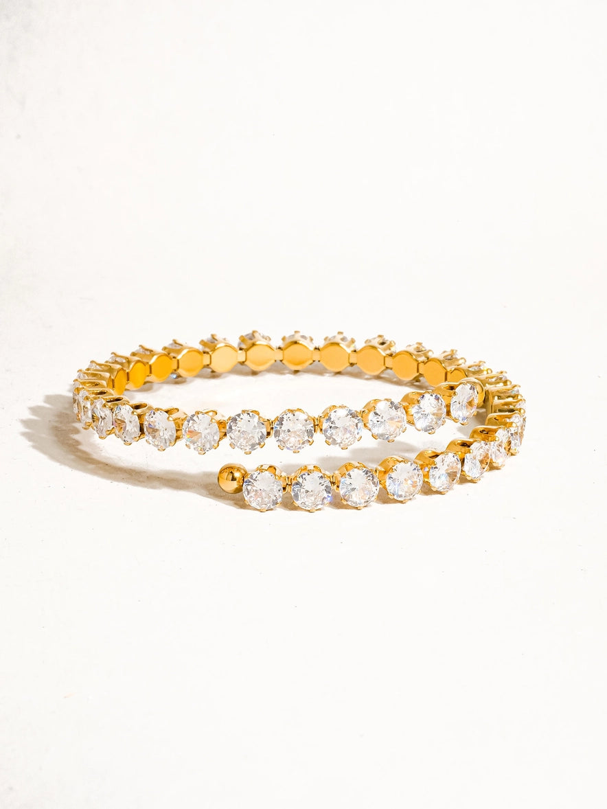 Zoe 18K Gold Non-Tarnish Cz Glam Bracelet