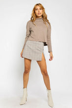 Load image into Gallery viewer, plaid slit mini skirt
