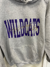 Load image into Gallery viewer, Warwick valley wildcats hoodie grey &amp; purple
