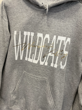 Load image into Gallery viewer, Warwick valley wildcats hoodie grey &amp; white

