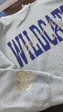 Load and play video in Gallery viewer, Warwick valley wildcats hoodie grey &amp; purple
